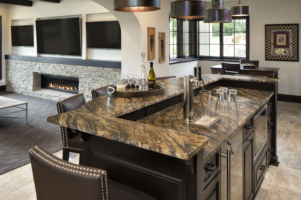 Granite island in kitchen by C&D Granite Minneapolis MN