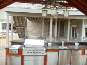 Outdoor Kitchen Stone Countertop by C&D Granite installed in Rogers MN