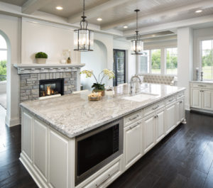 Taupe White Granite Countertop Kitchen